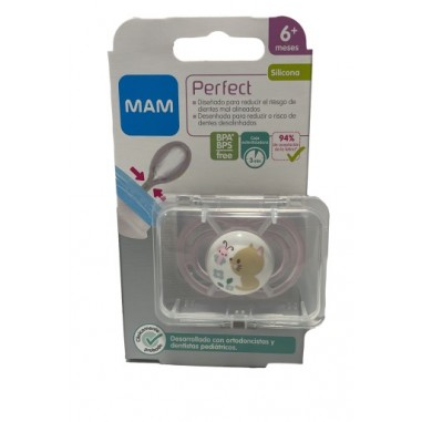 CHUPETE SILICONA FISIOLOGICO MAM PERFECT  6...
