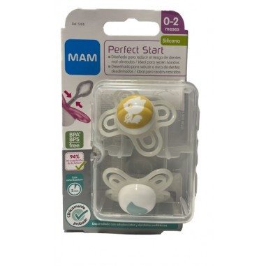 CHUPETE SILICONA MAM PERFECT START 0 -2 MESES N...