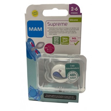 CHUPETE SILICONA SIMETRICA MAM SUPREME 2 - 6...