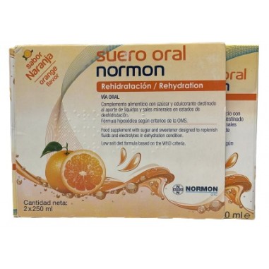 SUERO ORAL NORMON PACK  2 BRIKS 250 ml SABOR NARANJA