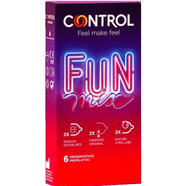 CONTROL FUN PRESERVATIVOS MIX 6 UNIDADES