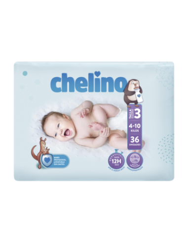 PAÑAL INFANTIL CHELINO FASHION & LOVE T- 3 (4 - 10 KG) 36 PAÑALES