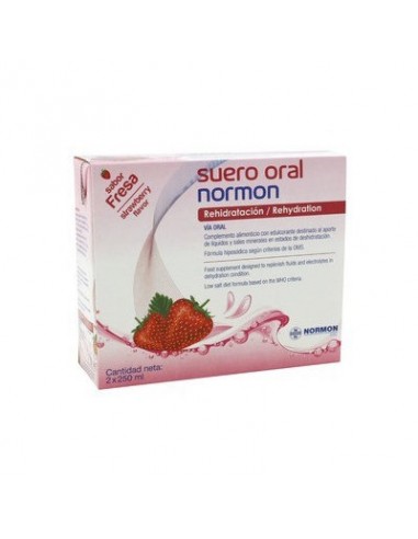 SUERO ORAL NORMON PACK  2 BRIKS 250 ml SABOR FRESA
