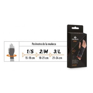 MUÑEQUERA ELASTICA ORLIMAN SPORT OS6260 1 UNIDAD TALLA 3 2
