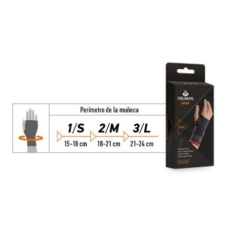 MUÑEQUERA ELASTICA ORLIMAN SPORT OS6260 1 UNIDAD TALLA 3