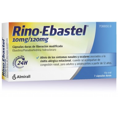 RINO-EBASTEL 10 mg/120 mg 7 CAPSULAS LIBERACION...