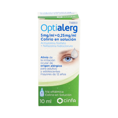 OPTIALERG 5 mg/ml  0,25 mg/ml COLIRIO EN SOLUCION 1 FRASCO