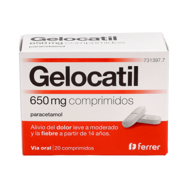 GELOCATIL 650 mg 20 COMPRIMIDOS