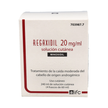 REGAXIDIL 20 mg/ml SOLUCION CUTANEA 4 FRASCOS 60 ml