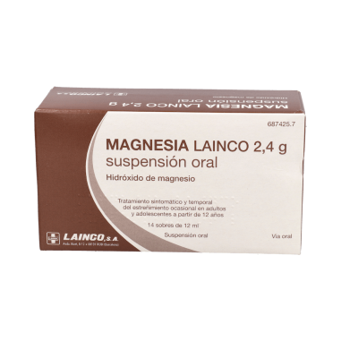 MAGNESIA LAINCO 2,4 g 14 SOBRES SUSPENSION ORAL 12 ml
