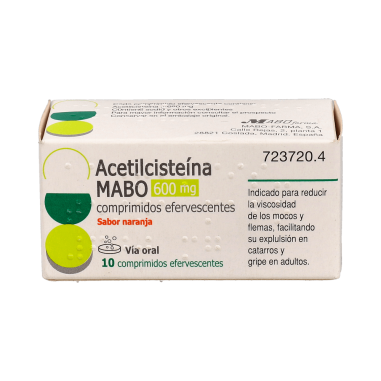ACETILCISTEINA MABO 600 mg 10 COMPRIMIDOS EFERVESCENTES (SAB