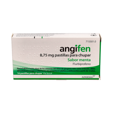 ANGIFEN 8,75 mg 16 PASTILLAS PARA CHUPAR (SABOR MENTA)