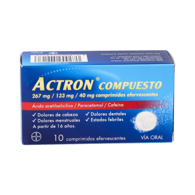ACTRON COMPUESTO 267 mg/133 mg/40 mg 10 COMPRIMIDOS EFERVESC