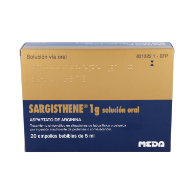 SARGISTHENE 1 g 20 AMPOLLAS BEBIBLES SOLUCION ORAL 5 ml