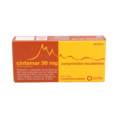 CINFAMAR 50 mg 4 COMPRIMIDOS RECUBIERTOS