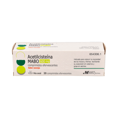 ACETILCISTEINA MABO 600 mg 20 COMPRIMIDOS EFERVESCENTES (SAB