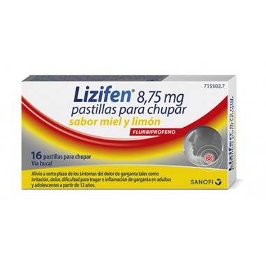 LIZIFEN 8,75 mg 16 PASTILLAS PARA CHUPAR (SABOR MIEL Y LIMON