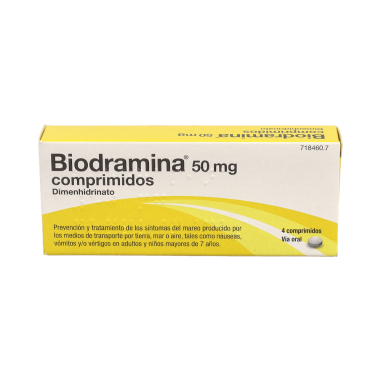 BIODRAMINA 50 mg 4 COMPRIMIDOS