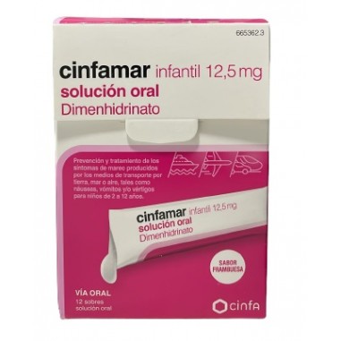 CINFAMAR INFANTIL 12,5 mg 12 SOBRES SOLUCION ORAL 5 ml