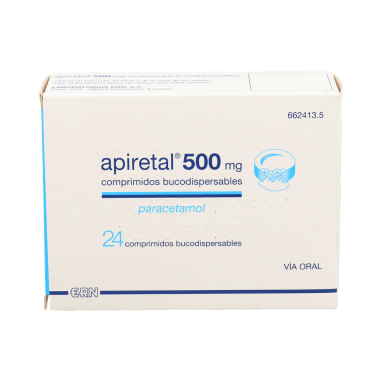 APIRETAL 500 mg 24 COMPRIMIDOS BUCODISPERSABLES