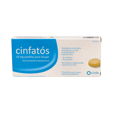 CINFATOS 10 mg 20 PASTILLAS PARA CHUPAR