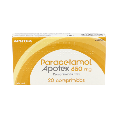 PARACETAMOL AUROVITAS SPAIN EFG 650 mg 20...