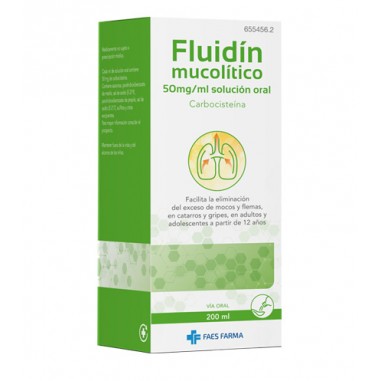 FLUIDIN MUCOLITICO 50 mg/ml SOLUCION ORAL 1 FRASCO 200 ml
