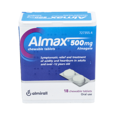 ALMAX 500 mg 18 COMPRIMIDOS MASTICABLES