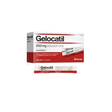 GELOCATIL 650 mg 12 SOBRES SOLUCION ORAL