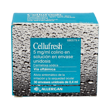CELLUFRESH 5 mg/ml COLIRIO EN SOLUCION 30 MONODOSIS 0,4 ml