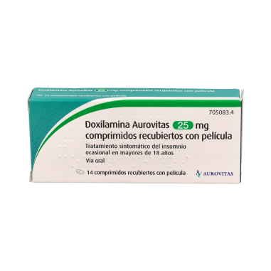 DOXILAMINA AUROVITAS 25 mg 14 COMPRIMIDOS RECUBIERTOS