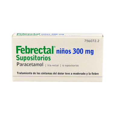 FEBRECTAL NIÑOS 300 mg 6 SUPOSITORIOS