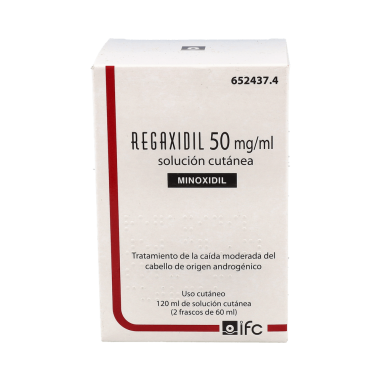 REGAXIDIL 50 mg/ml SOLUCION CUTANEA 2 FRASCOS 60 ml