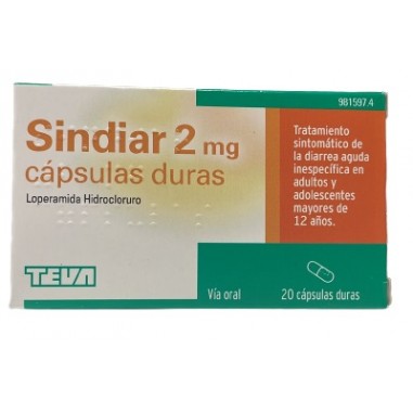 SINDIAR 2 mg 20 CAPSULAS