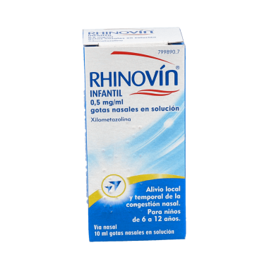 RHINOVIN KIDS 0,5 mg/ml GOTAS NASALES EN SOLUCION 1 FRASCO 1