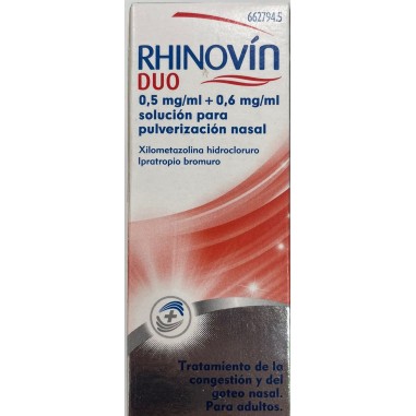 RHINOVIN DUO 0,5 mg/ml  0,6 mg/ml SOLUCION PARA PULVERIZACI