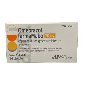 OMEPRAZOL FARMAMABO 20 mg 14 CAPSULAS GASTRORRESISTENTES