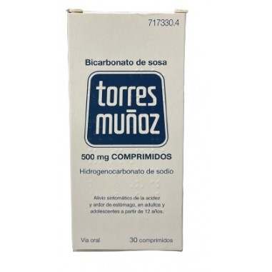 BICARBONATO DE SOSA TORRES MUÑOZ 500 mg 30 COMPRIMIDOS