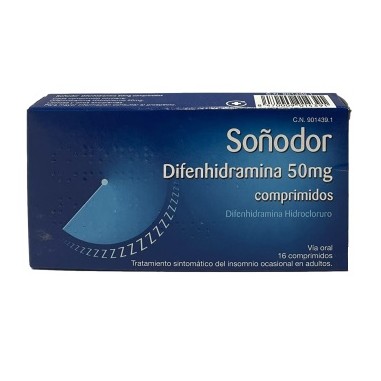 SOÑODOR DIFENHIDRAMINA 50 mg 16 COMPRIMIDOS