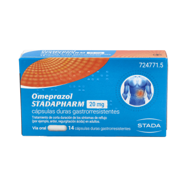 OMEPRAZOL STADAPHARM 20 mg 14 CAPSULAS GASTRORRESISTENTES (B