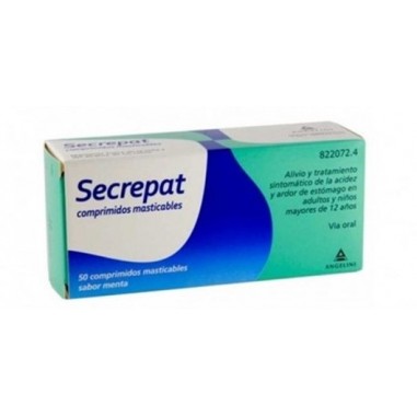 SECREPAT 50 COMPRIMIDOS MASTICABLES (SABOR MENTA)