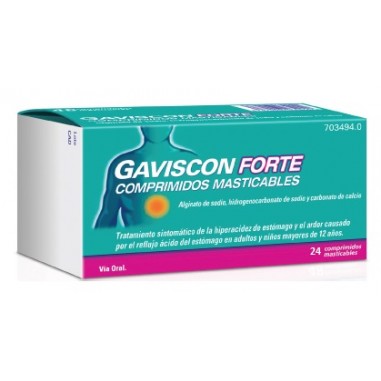 GAVISCON FORTE 24 COMPRIMIDOS MASTICABLES