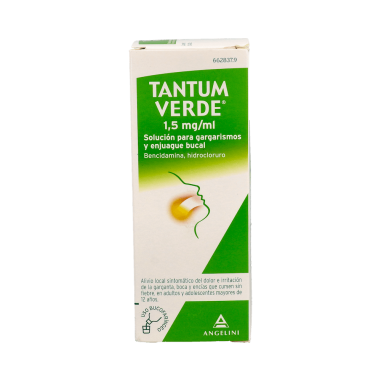 TANTUM VERDE 1,5 mg/ml SOLUCION PARA GARGARISMOS Y ENJUAGUE