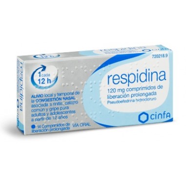 RESPIDINA 120 mg 14 COMPRIMIDOS LIBERACION...