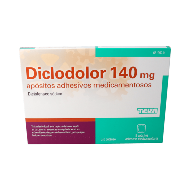 DICLODOLOR 140 mg 5 APOSITOS ADHESIVOS MEDICAMENTOSOS