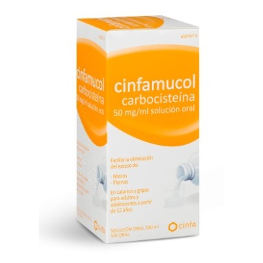 CINFAMUCOL CARBOCISTEINA 50 mg/ml SOLUCION ORAL 1 FRASCO 200