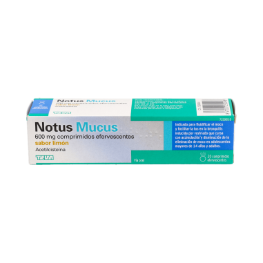 NOTUS MUCUS 600 mg 20 COMPRIMIDOS EFERVESCENTES (SABOR LIMON