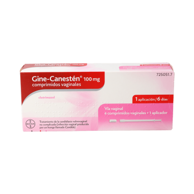 GINE-CANESTEN 100 mg 6 COMPRIMIDOS VAGINALES