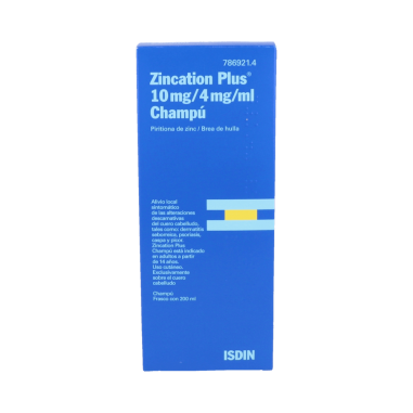ZINCATION PLUS 10 mg/ml  4 mg/ml CHAMPU MEDICINAL 1 FRASCO