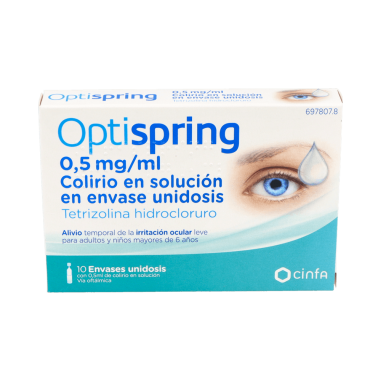 OPTISPRING 0,5 mg/ml COLIRIO EN SOLUCION 10 MONODOSIS 0,5 ml